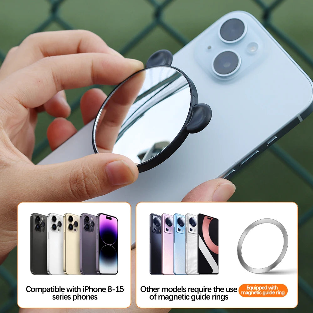 ✨ Apple MagSafe Selfie Mirror – Magnetic Rear Camera Accessory for Flawless Photos & Video ✨