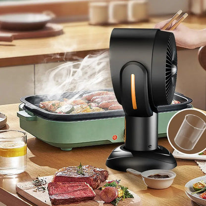 Rechargeable BBQ Smoke Absorber – Compact Tabletop Kitchen Fan